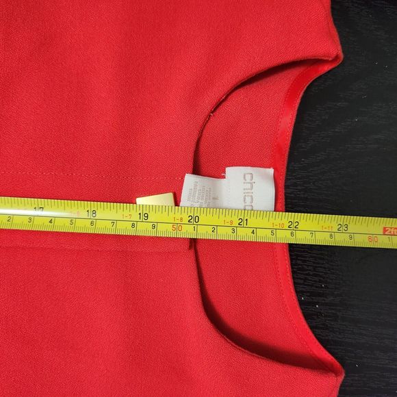 CHICO'S Women's Orange Dress Jacket Formal Business Snap Button Size 1 - Picture 9 of 9